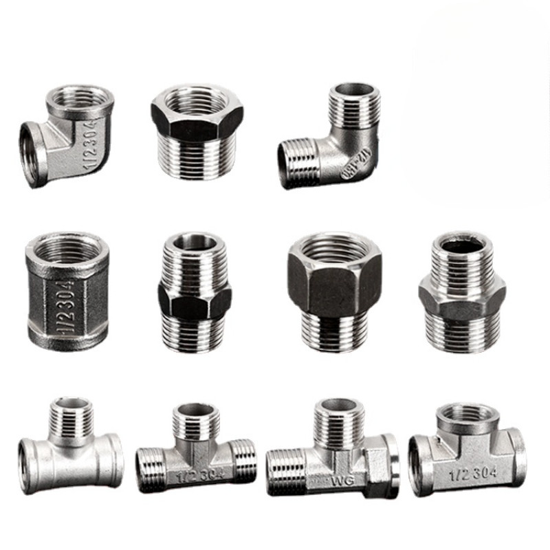 [ZDD] 304 ข้อต่อท่อน้ําสแตนเลสสามทางข้อศอกเกลียวด้านในเกลียวนอกโดยตรงโดยตรง 4 จุดอุปกรณ์เสริมขั้วต่อ และ