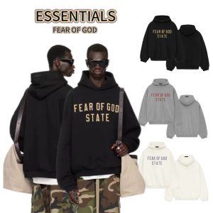 ส่วนลด 50 % Fear of God Essentials FALL24 Hoodie เสื้อฮู้ด สกรีนโลโก้ โอเวอร์ไซส์ สำหรับคู่รัก