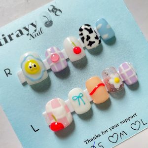 (5) เล็บเจลพร้อมส่ง(1-3 วัน) เล็บเจล เล็บปลอม เล็บ PVC แถม กาว+ตะไบ