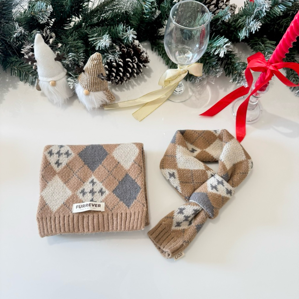 Knitted Scarf     ผ้าพันคอเซตคู่สัตว์เลี้ยง