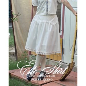 POKEE | ESTE SKIRT กระโปรงชายลูกไม้ มีซับใน  **เฉพาะกระโปรง