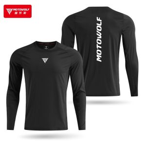 MOTOWOLF เสื้อโปโล 7A ขี่มอเตอร์ไซค์ต้านเชื้อแบคทีเรียผู้ชายแห้งเร็วผ้าไหมน้ําแข็งแห้งเร็วระบายอากาศได้