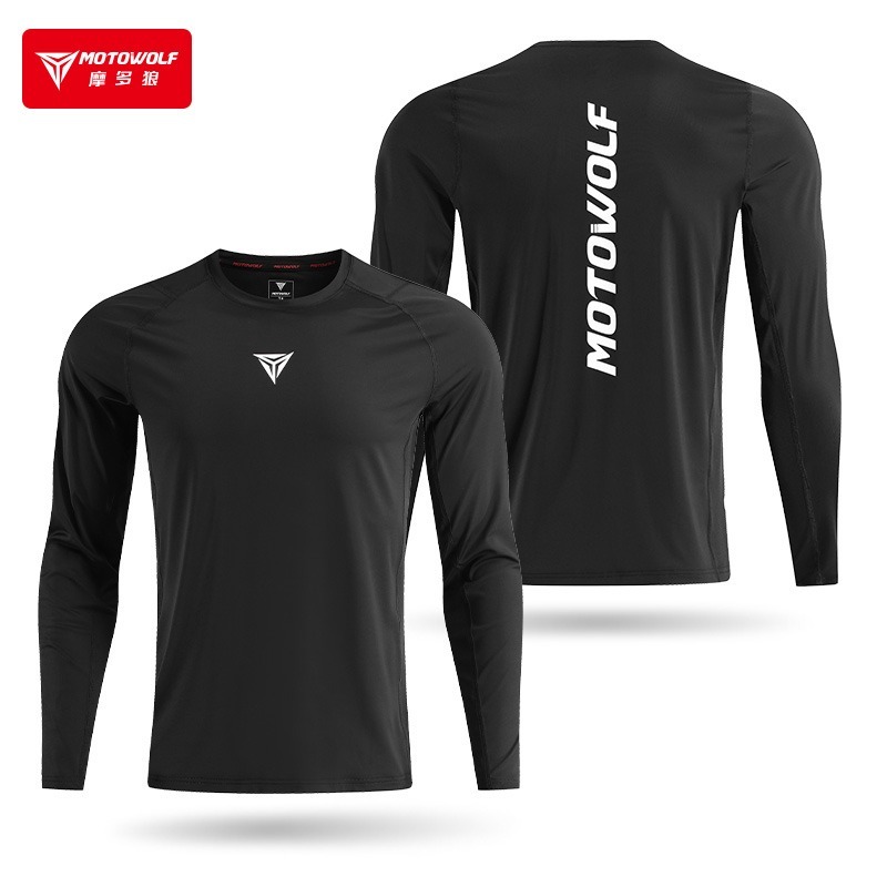 MOTOWOLF เสื้อโปโล 7A ขี่มอเตอร์ไซค์ต้านเชื้อแบคทีเรียผู้ชายแห้งเร็วผ้าไหมน้ําแข็งแห้งเร็วระบายอากาศได้