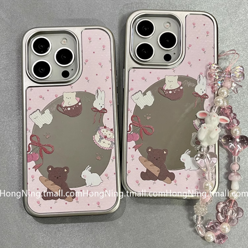 Huiwanju อินเทอร์เน็ตคนดังน่ารักการ์ตูนสาวหัวใจสําหรับ iPhone16ProMax เคสโทรศัพท์มือถือพร้อมโซ่ iP13 16Pro ผู้หญิง 14 ป้องกันการตก 15PRO ไฟฟ้ารวมทุกอย่างสร้างสรรค์