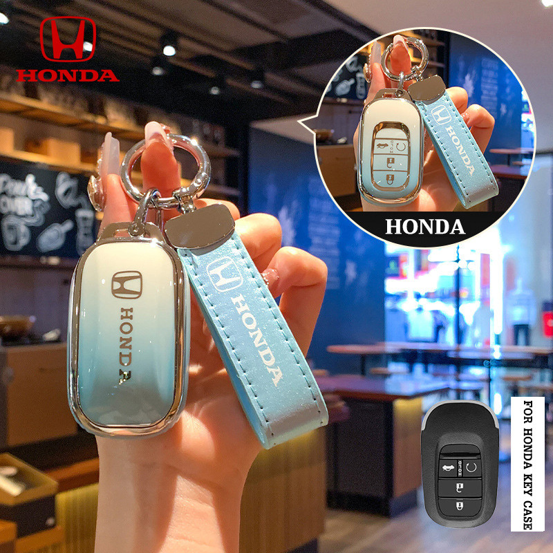 Honda 4 ปุ่มใหม่ Premium TPU รถ Remote Key สําหรับ Honda Civic/HRV/CRV/Accord/Civic FE/ใหม่ HRV ฝาครอบอุปกรณ์เสริม