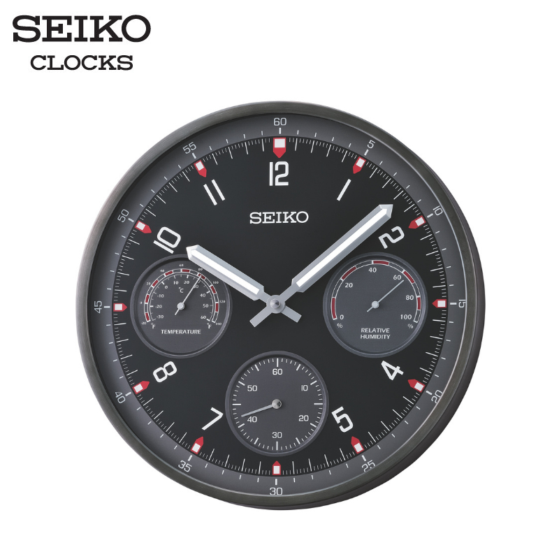SEIKO CLOCKS นาฬิกาแขวน รุ่น QXA823K ขนาด 12.9 นิ้ว เดินเรียบ สีดำ