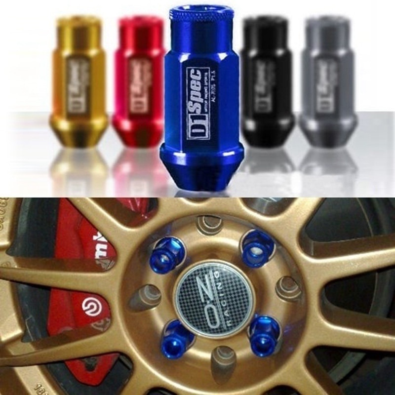 20 ชิ้น/เซ็ต Spec Racing Aluminium alloy Wheel Lug Nuts Screw M12x1.5/1.25 ยาว 50mm/40mm สําหรับรถยนต์ 95%