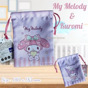 ✅ ถุงผ้าลายน่ารักหูรูด ✅ลิขสิทธิ์แท้จากญี่ปุ่น