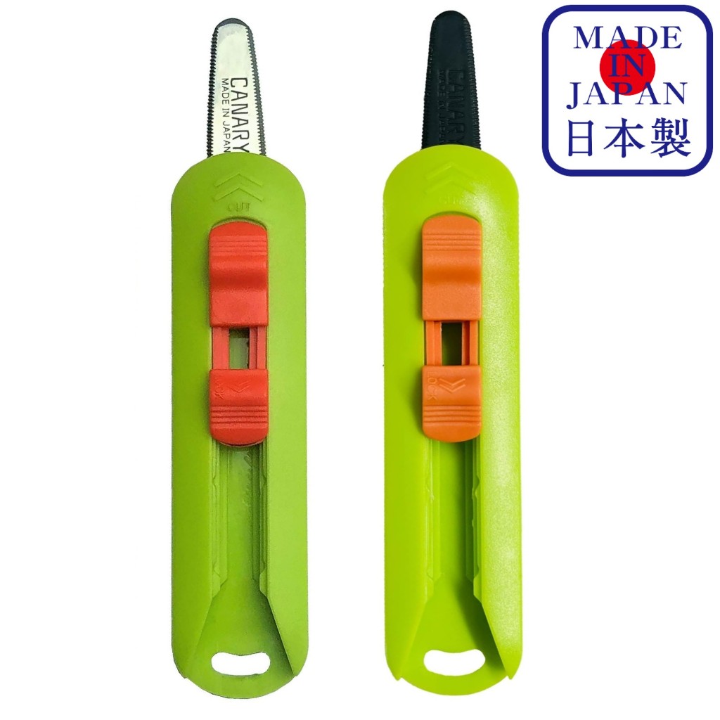 มีด คัตเตอร์ ญี่ปุ่น ที่ตัดกล่อง กล่องกระดาษ ที่ตัดเทป PP แท่นตัดเทป เปิด กล่อง CANARY Safety Box Cutter / Ichinen