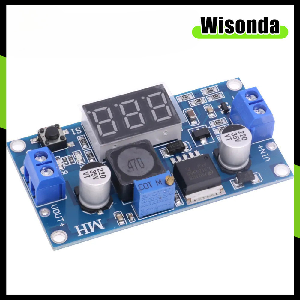 (1-5 ชิ้น) LM2596 DC DC Step Down Converter ตัวควบคุมแรงดันไฟฟ้าจอแสดงผล LED โวลต์มิเตอร์ 4.0 ~ 40 ถึง 1.3-37V Buck อะแดปเตอร์ปรับแหล่งจ่ายไฟ