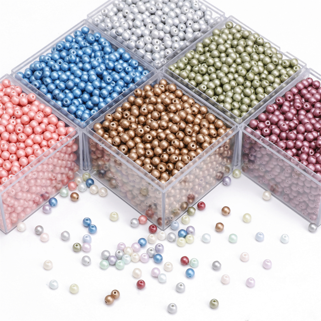 10กรัม/ถุง100ชิ้น/ถุงแก้วที่ยอดเยี่ยมสุดมุกสําหรับเครื่องประดับ ทําเอง สร้อยคอสร้อยข้อมือตกแต่งทํา