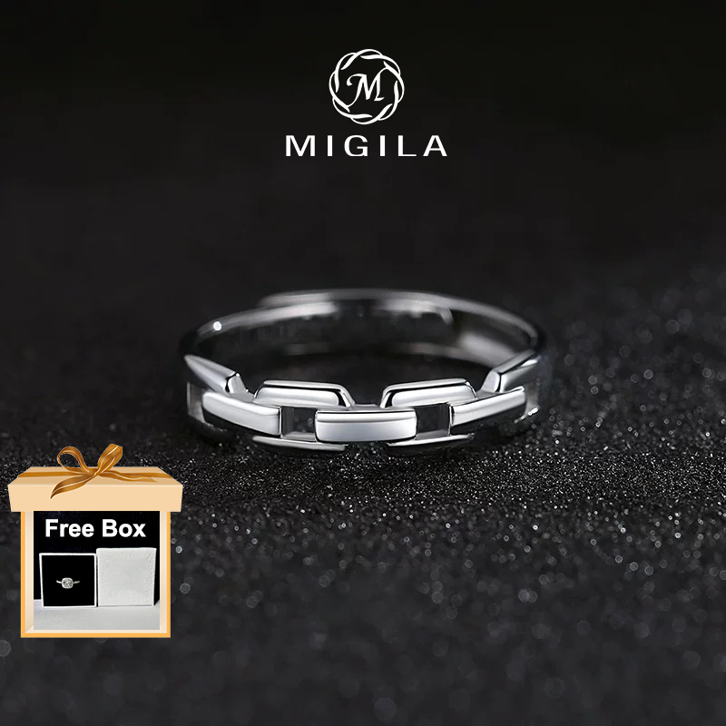 ของขวัญรับปริญญา MIGILA แหวนเพชรเลียนแบบชุบ แหวนสัญญา แหวนเรียบง่าย แรงบันดาลใจ แหวนแต่งงาน BY,non tharnish,y2k