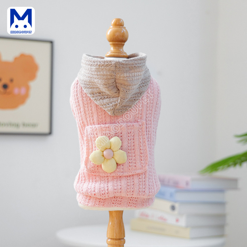 ฤดูใบไม้ผลิฤดูร้อนผลิตภัณฑ์ใหม่แมวเสื้อผ้าสุนัขกลวงถักเสื้อกันหนาว