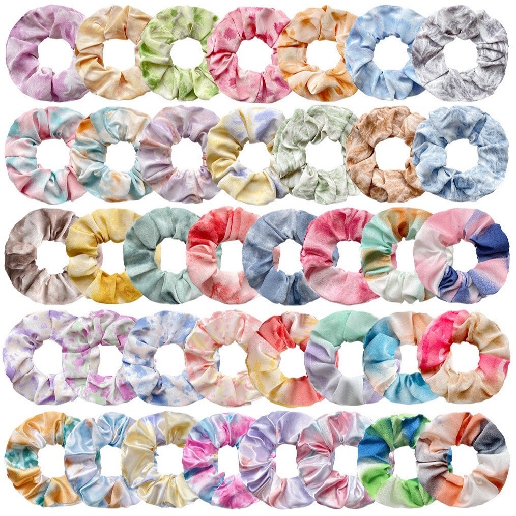 (sale) ยางรัดผม ยางมัดผมทรงโดนัท คละสีคละแบบ สีทูโทน ยางมัดผมผู้หญิงสไตล์เกาหลี