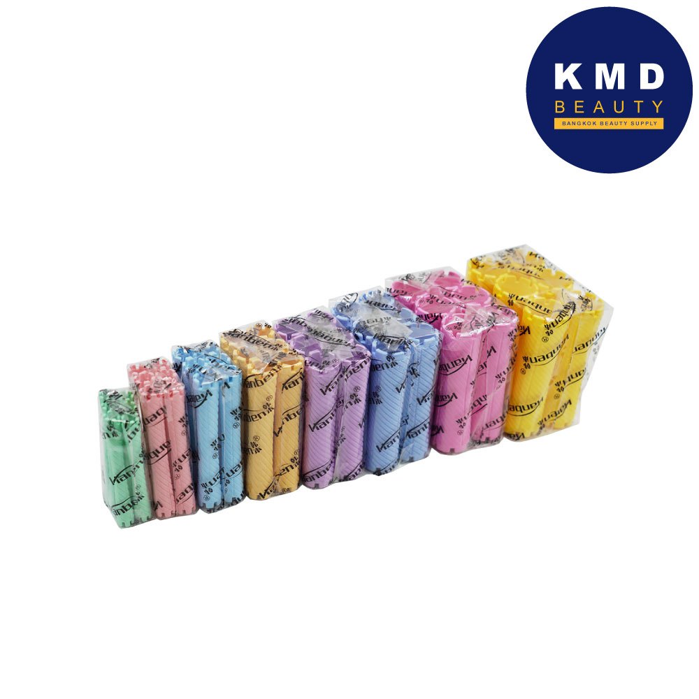 แกนดัดผมพลาสติก แกนดัดเย็น แกนสำหรับดัดผม โรลดัดผม หรือใช้ถอดเปลี่ยนแกนดัดดิจิตอล แพค 6 แกน อย่างดี