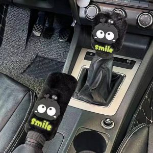 【Ready Stock】 Car Gear Handle Cover Manual Gear Protective Cover Cute Car Interior Decoration Gear Handbrake Sleeve Plush Handbrake Sleeve PwoQ