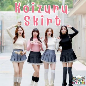 กระโปรงพลีทแต่งลูกไม้-SK148-KOIZURU SKIRT