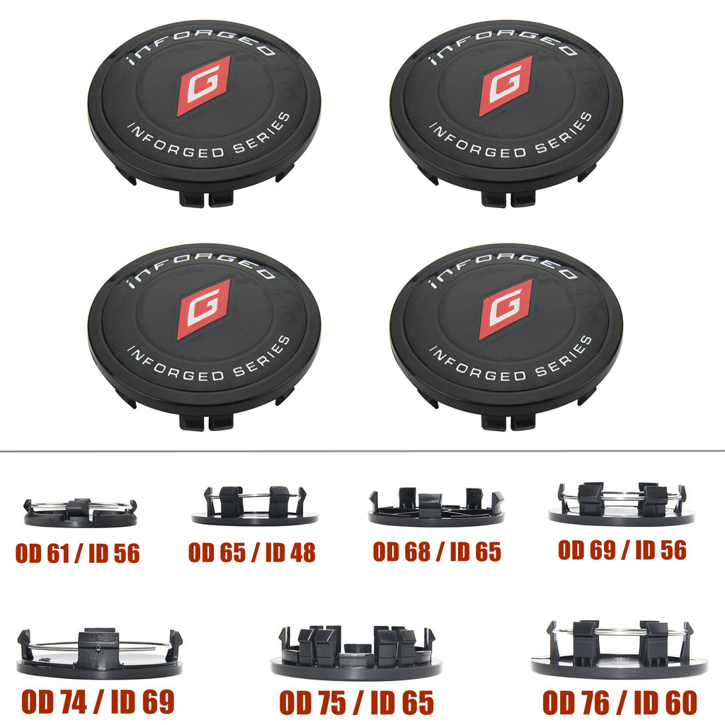 4ตัว inforged โลโก้ 68มม ฝาครอบดุมล้อ bmw 69มม audi ฝาปิดดุมล้อ 75มม ฝาครอบล้อ benz 76มม ฝาดุมล้อ porsche