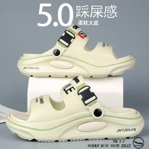 วัยรุ่นรองเท้าแตะผู้ชายฤดูร้อนด้านนอกสวมใส่ลื่นกันน้ําด้านล่างนุ่มกีฬากลางแจ้งรองเท้าแตะผู้ชายรองเท้าแตะแบบ คู่-ใช้ รองเท้าแตะ