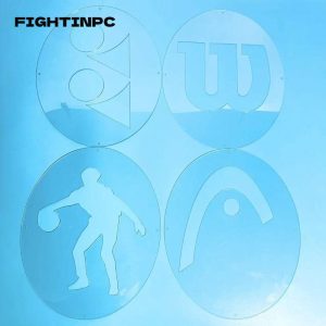 Fightinpc Racquet Marker Board, Transaprent Plastic Binminton Racket LOGO Stencil, Creative Tennis Racket DIY นํากลับมาใช้ใหม่โลโก้แม่แบบ