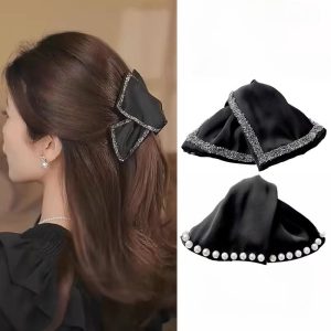 2024 Elegant Light Luxury Pearl Grab Clip All-Match คลิปฉลามขนาดใหญ่