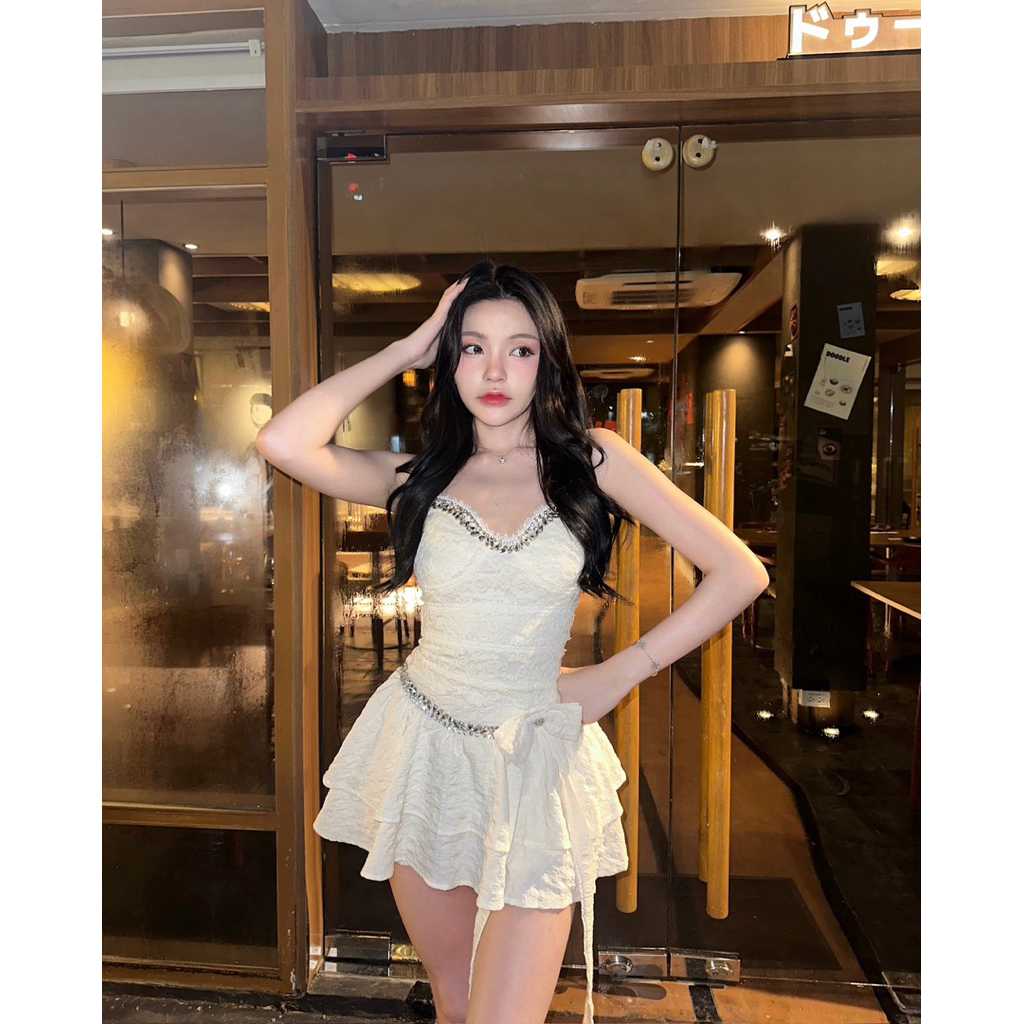 Cindysettopskirt ชุดเซทลูกไม้❤️