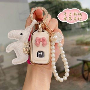 พวงกุญแจ พวงกุญแจรถ ปลอกกุญแจ Honda crv5 city Civic XRV HRV Accord CRV WR-V Jazz BRV Fit กรอบกุญแจ เคสกุญแจ เคสรีโมท