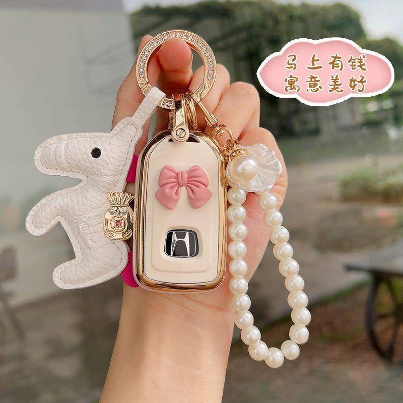 พวงกุญแจ พวงกุญแจรถ ปลอกกุญแจ Honda crv5 city Civic XRV HRV Accord CRV WR-V Jazz BRV Fit กรอบกุญแจ เคสกุญแจ เคสรีโมท