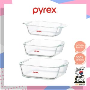 Pyrex / Bakeware แก้วทนความร้อน จานสี่เหลี่ยม / 580ml, 1.2L