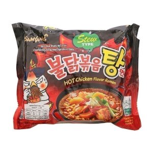 SAMYANG ซัมยังราเม็งกึ่งสำเร็จรูปในน้ำซุปรสสตูว์ไก่สูตรเผ็ด 145กรัม [8801073113381]