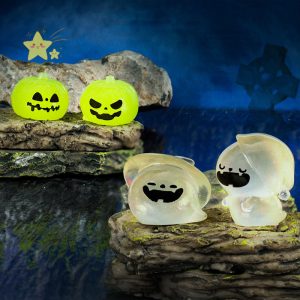 [JBTH] Mini Luminous ฮาโลวีนเครื่องประดับค้างคาวฟักทองโครงกระดูก Ghost Micro Landscape Dollhouse รุ่นรถภายในบ้านเดสก์ท็อปตกแต่ง [JB]