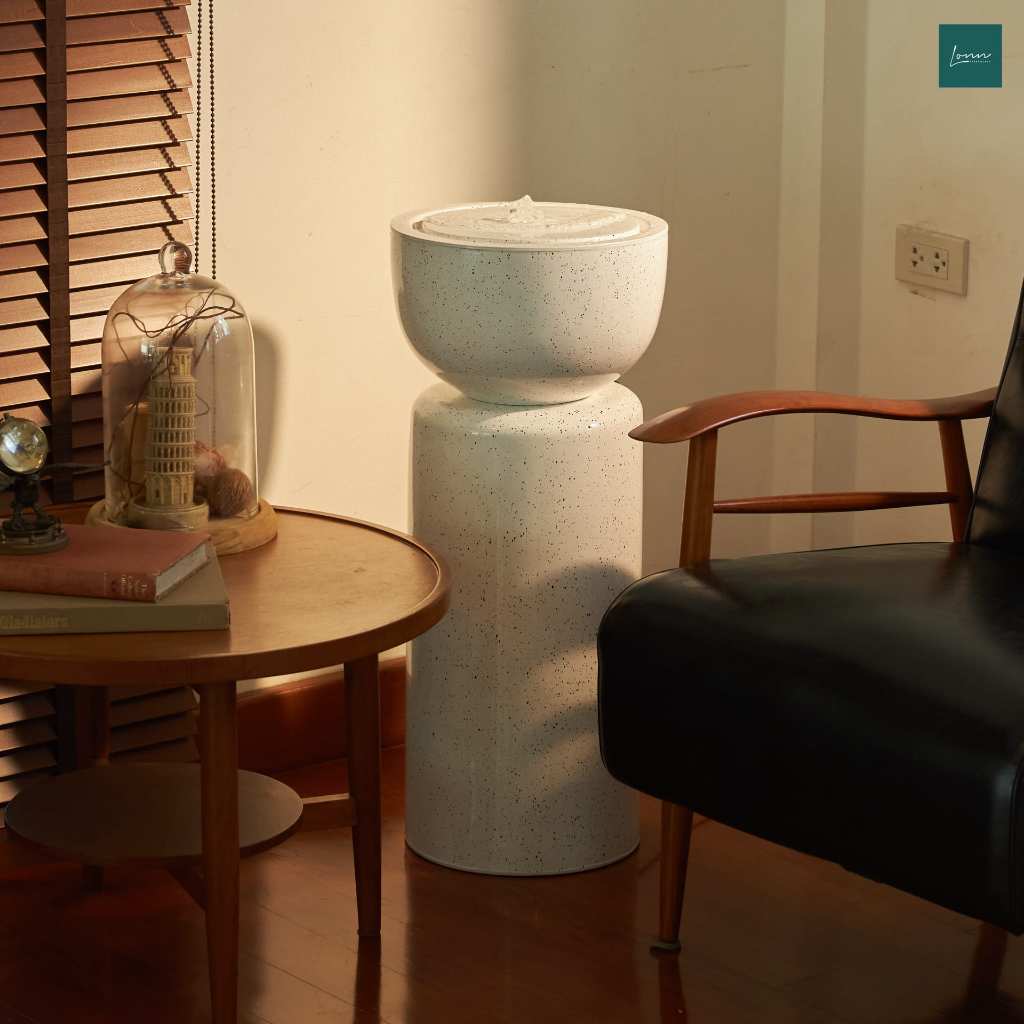 Lonn น้ำล้นไฟเบอร์กลาส รุ่น mini L03 แท่นกลม50