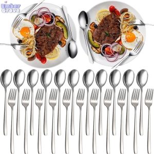 ช้อนส้อมสแตนเลสเกาหลี / ส้อมอาหารค่ําร้านอาหารในครัว / ช้อนเกรดอาหาร เครื่องใช้บนโต๊ะอาหาร