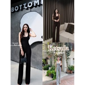 666…ชุดจั๊มสูทเว้าหลัง