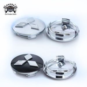 [Panda] ฝาครอบล้อ mitsubishi ฝาครอบดุมล้อ 60 มม ฝาปิดดุมล้อ mitsubishi accessories