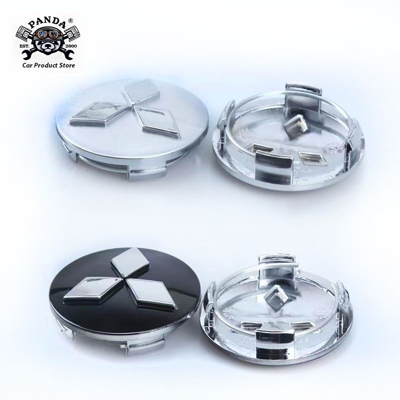 [Panda] ฝาครอบล้อ mitsubishi ฝาครอบดุมล้อ 60 มม ฝาปิดดุมล้อ mitsubishi accessories