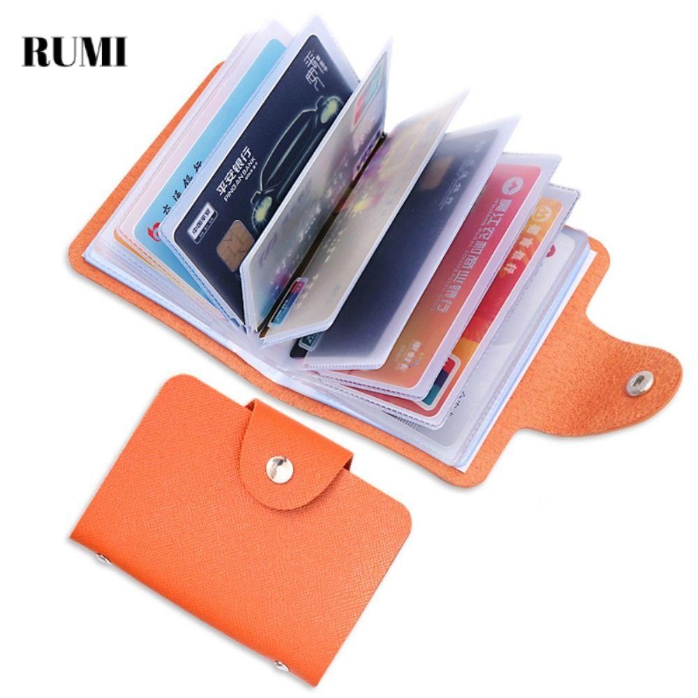 รูมิ‌ กระเป๋า ,สีทึบ ปู่ ผู้ถือบัตรกระเป๋า,แบบพกพา24สล็อตบิตกระเป๋าสตางค์หนังผู้ถือบัตรบัตรเครดิตออแกไนเซอร์