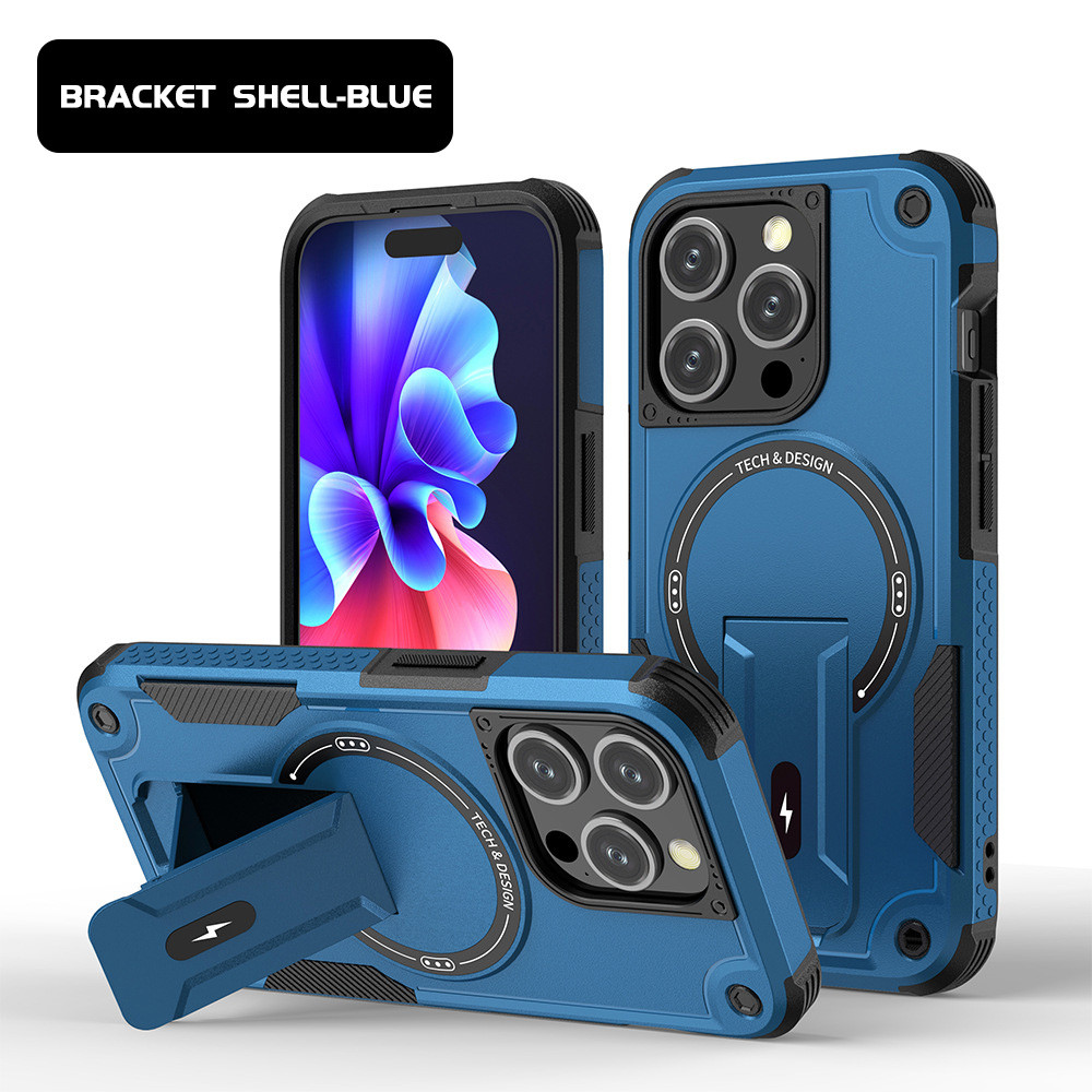 Armor Magnetic Bracket เคส For iPhone 13 11 16 Pro Max 15 14 12 13promax 14promax 15promax 16promax เคสโทรศัพท์มือถือ