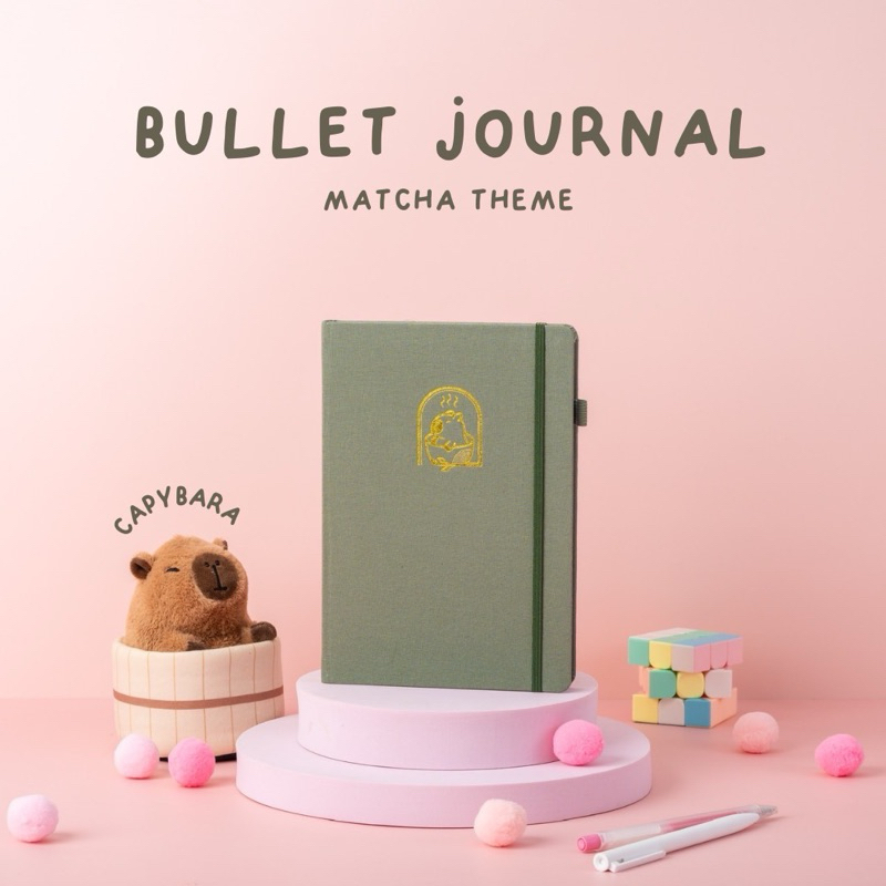 Bullet journal – Capybara matcha theme (iamcutebook)
