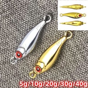 【 5g ~ 40g 】Jig เหยื ่ อตกปลา Biomimetic puffer โลหะ 3D ตาเหยื ่ อตกปลาเหยื ่ อตกปลาตะขอปลาช ้ า Clamp