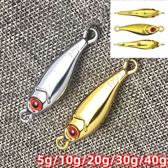 【 5g ~ 40g 】Jig เหยื ่ อตกปลา Biomimetic puffer โลหะ 3D ตาเหยื ่ อตกปลาเหยื ่ อตกปลาตะขอปลาช ้ า Clamp