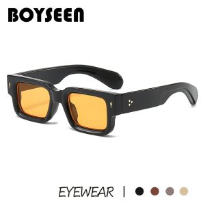 Boyseen แว่นกันแดดสี่เหลี่ยมเล็กผู้หญิงผู้ชายเดินทางหรูหราชาย Shades หญิงยี่ห้อ Gafas Oculos แว่นตากันแดด Retro Designer UV400