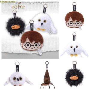 Styleavene จี้แฮร์รี่, กระเป๋าใส่เหรียญ Niffler Plush Hedwig, กระเป๋าสตางค์สร้างสรรค์กระเป๋าเงินซิปเรียงลําดับหมวกพวงกุญแจของขวัญ