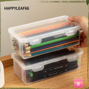 มีความสุข66 กล่องเก็บของแบบพกพาคุณภาพสูงดินสอความจุขนาดใหญ่