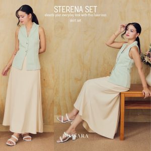 Sterena set :  ชุดเซ็ตเสื้อ+กระโปรง (กระโปรงมีซับใน) สีสันน่ารักใส่ทำงาน หรือ ใส่ไปคาเฟ่ก็เริ่ด – BSR C.