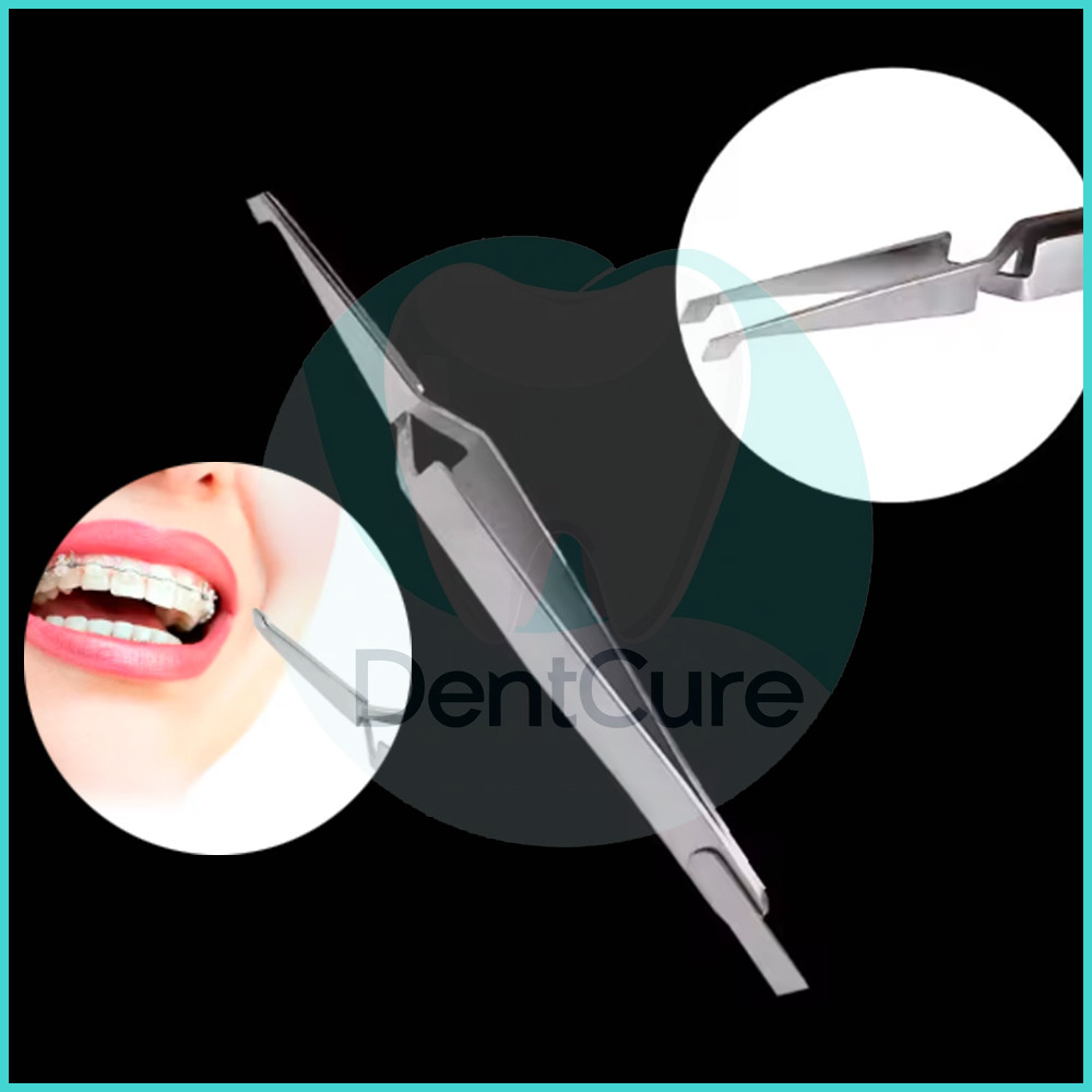 คีบสำหรับงานจัดฟัน เครื่องมือทันตกรรม Bracket Reverse Tweezers คีมกลับด้านสำหรับเบรกเก็ต