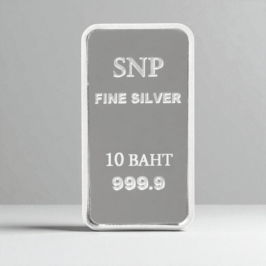 ส่งฟรี ✨ เงินแท่งบริสุทธิ์ 99.99%น้ำหนัก 10 บาท (152.44 กรัม) มีใบรับประกัน ขายคืนได้ สะสมระยะยาว