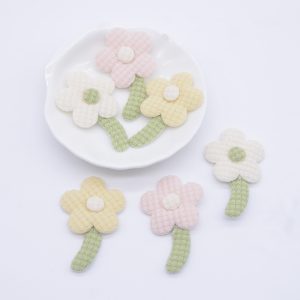 10 ชิ้น 3*4.5 ซม.ดอกไม้ Applique สําหรับ DIY เสื้อผ้าหมวก Headwear หัตถกรรมถุงมือกางเกงขายาวถุงเท้าเย็บแพทช์ตกแต่ง Accesories