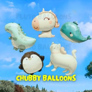 [ร้านไทย] – ลูกโป่งฟอยล์สัตว์ตัวหนุบหนับ น่ากอด น่ารัก ใบหนา ไม่ยุบง่าย