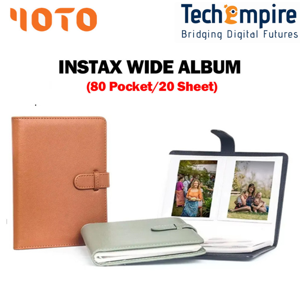 Foto Instax อัลบั้มภาพกว้าง/อัลบั้มกว้าง 80 กระเป๋าสําหรับ Fujifilm Instax W400/210/W300 กล้องทันที